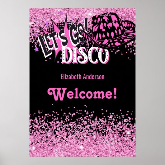 Poster Cowgirl Disco Bachelorette Lets Go Dernier Ride Ro (Devant)