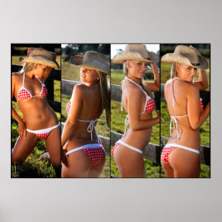 Poster Cowgirl Montage