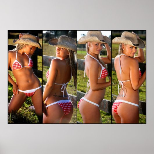 Poster Cowgirl Montage (Voorkant)