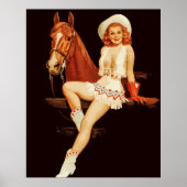 Poster Cowgirl Pin-Up                                     (Devant)