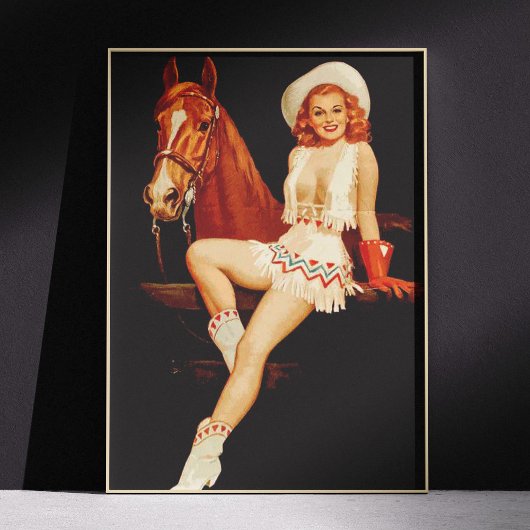 Poster Cowgirl Pin-Up                                    