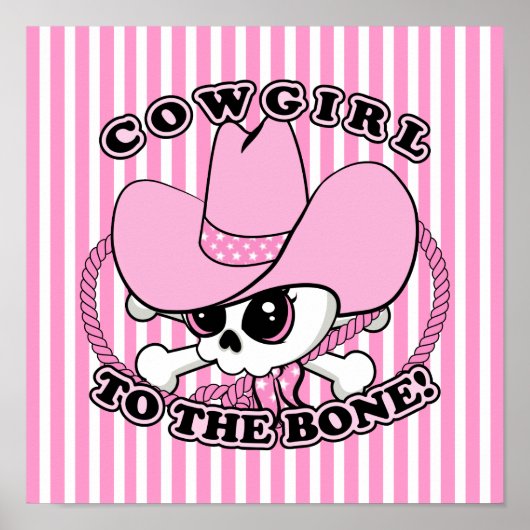 Poster Cowgirl Skull (Devant)