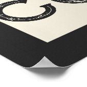 Poster Cowgirl Western Typographie Cabine de Ranch rétro (Coin)