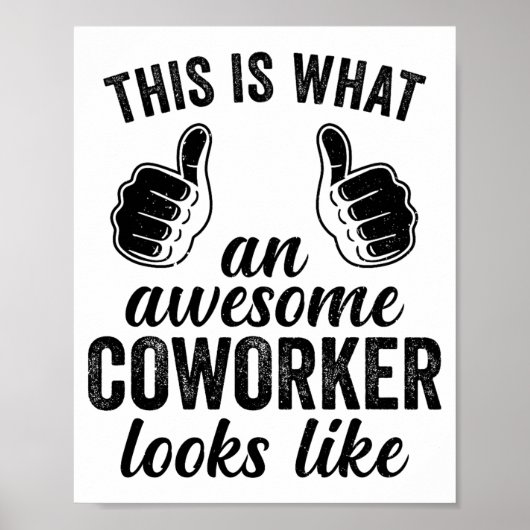 Poster Coworker Birthday Employee Farewell Goodbye Going  (Devant)