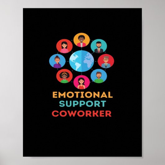 Poster Coworker D'Aide Émotionnelle Pour La Tendance Du M (Devant)