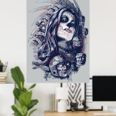 Poster Coyolxauhqui (Bureau à domicile)