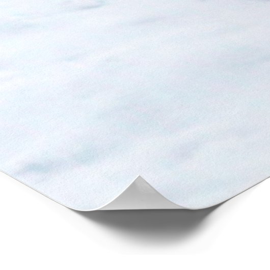 Poster Coyote en alerte dans la neige (Coin)