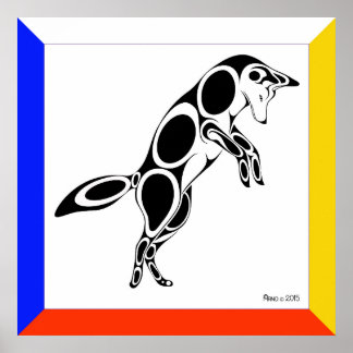 Poster Coyote rebondissant