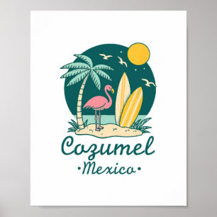 Poster Cozumel Mexique Souvenir Vacances Voyage Hommes Fe