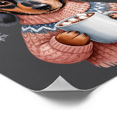 Poster Cozy Dachshund Dog With Hot Cocoa Holiday Winter S (Coin)