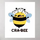 Poster Cra-bee Funny Crabby Bee Pun (Devant)