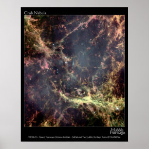 Poster Crab Nebula Hubble Telescope