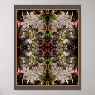 Poster Crabapple Blossoms Vintage Abstrait