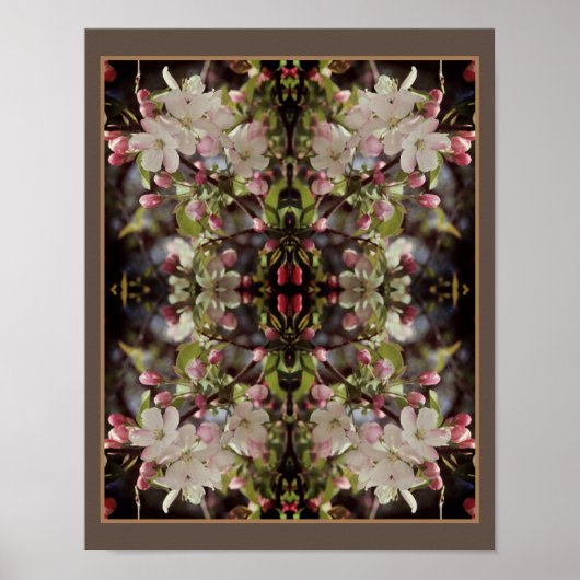 Poster Crabapple Blossoms Vintage Abstrait (Devant)