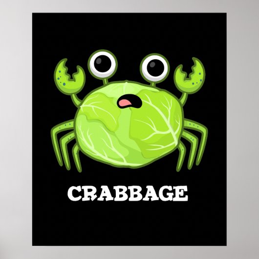 Poster Crabbage Funky Chou Crabe Pun Dark BG (Devant)