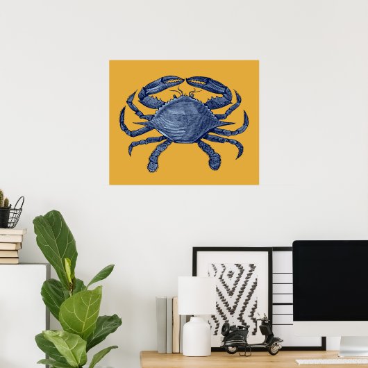 Poster Crabe bleu (Bureau à domicile)
