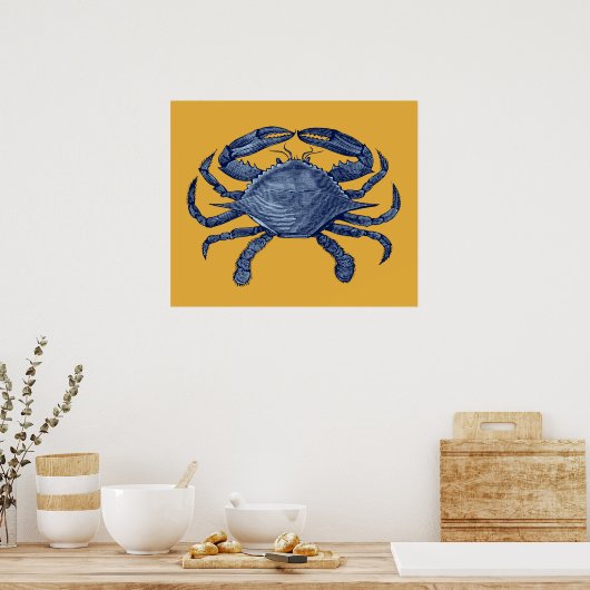 Poster Crabe bleu (Cuisine)