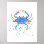 Poster Crabe bleu Abstrait (Devant)