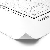 Poster Crabe bleu avec carte marine de la baie Chesapeake (Coin)