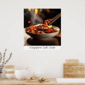 Poster Crabe chili de Singapour - Imprimer (Cuisine)