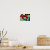 Poster Crabe citoyen avec maillet et couteau (Cuisine)
