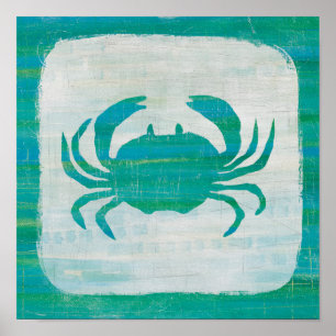 Poster Crabe côtier d'Aqua de  