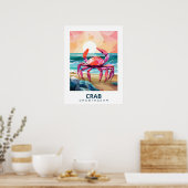 Poster Crabe, crustacé Oeuvre pour les amateurs de nature (Cuisine)