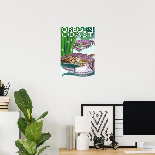 Poster Crabe de la côte de l'Oregon (Bureau à domicile)