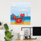Poster Crabe En Bord De Mer (Bureau à domicile)