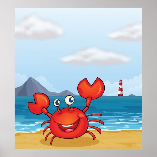 Poster Crabe En Bord De Mer (Devant)