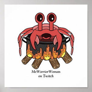 Poster Crabe en pot, MeWarriorWoman sur Twitch