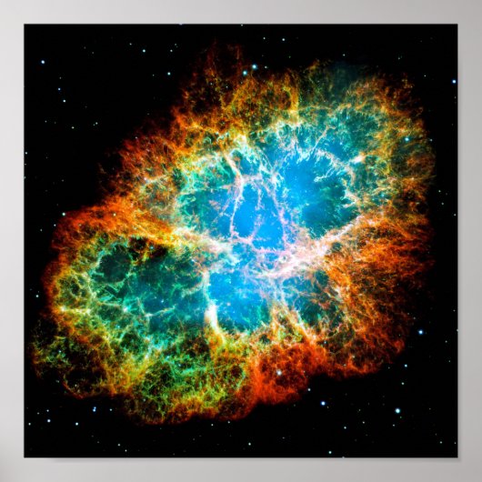 Poster Crabe Nebula Supernova Resnant Hubble Photo de l'e (Devant)