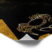 Poster Crabe noir et or Art tropical imprimable (Coin)