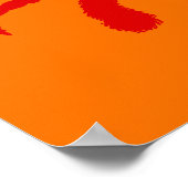 Poster Crabe Orange Rouge (Coin)