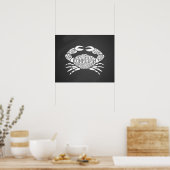 Poster Crabe poissonnier pêcheur charcuterie découpe art (Cuisine)