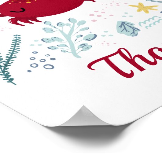 Poster Crabe rouge Personnalisé Vie marine Vie marine Océ (Coin)