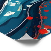 Poster Crabe rouge vif - Créature marine audacieuse dans (Coin)