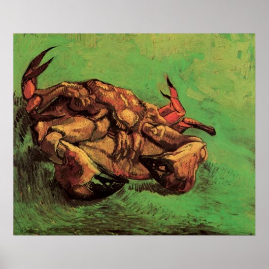Poster Crabe sur le Dos par Vincent van Gogh (Devant)