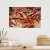 Poster Crabes et le journal (Cuisine)