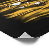 Poster Crabes noir et or Art tropical imprimable (Coin)