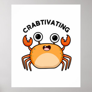 Poster Crabétiser un touron de crabe amusant