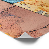 Poster Cracked Paint Face Collage Vibrant Portrait (Coin)