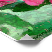 Poster Crackle d'oeuf rosé chaud Rhododendron Abstrait (Coin)