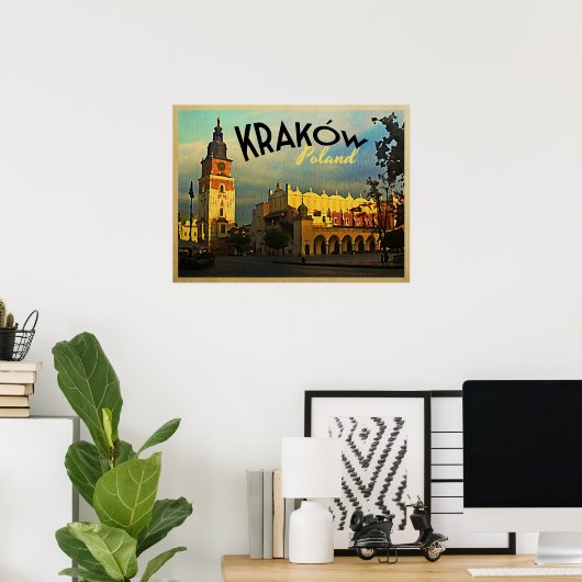 Poster Cracovie Pologne (Bureau à domicile)