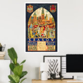 Poster Cracovie Polska Pologne (Bureau à domicile)