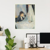 Poster Cradle by Berthe Morisot, Vintage Impressionism (Bureau à domicile)