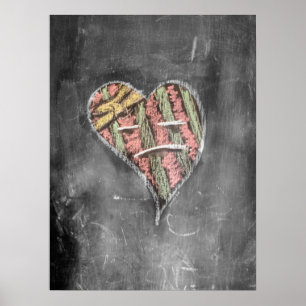 Poster Craie originale sur le buffet