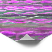 Poster Craie pastel rose et vert Art abstrait (Coin)