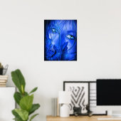 POSTER CRAINTE FILLE BLEUE AVEC HABIL (Bureau à domicile)