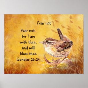 Poster Crainte non encouragée Aquarelle Oiseau